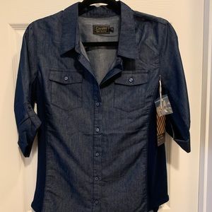 🌟Cute🌟 Denim Dark wash Shirt Sz M